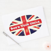 Union Jack Bobs Cooler Oval-Aufkleber Ovaler Aufkleber (Umschlag)