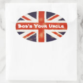 Union Jack Bobs Your Onkel Oval Aufkleber (Tasche)