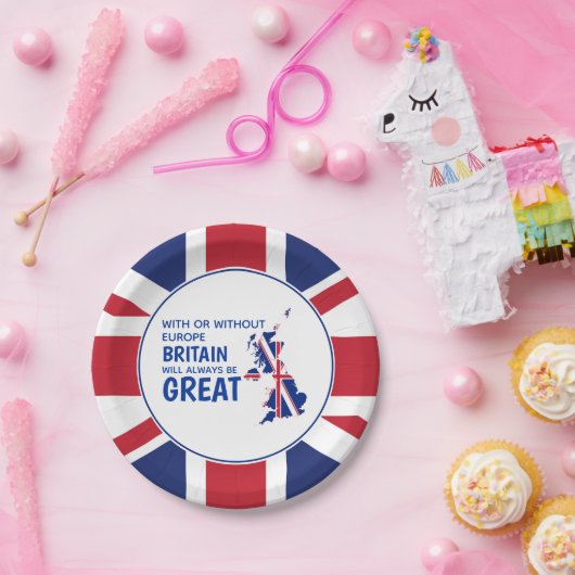UNION JACK Brexit Großbritannien immer Großbritann Pappteller (Party)