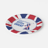 UNION JACK Brexit Großbritannien immer Großbritann Pappteller (Schrägansicht)