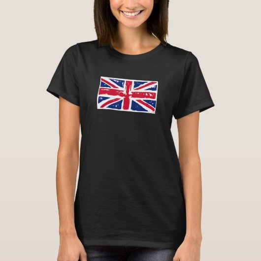 UNION JACK BRITIAN FLAG BRIEFMARKE GRAPHISCH T-Shirt (Vorderseite)