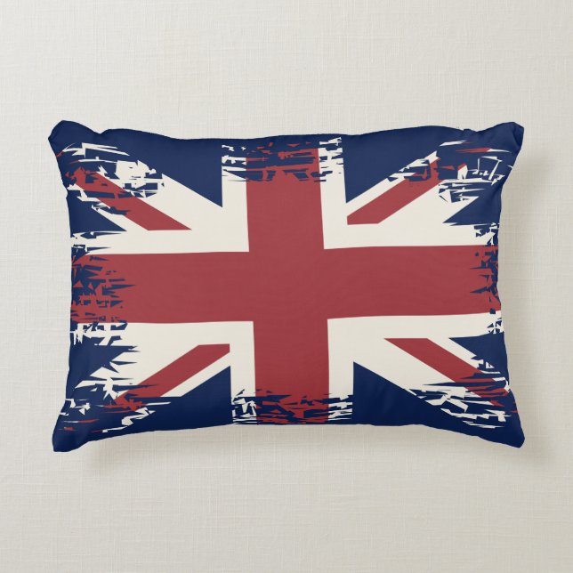 Union Jack (britische Flagge), Grunge-Stil Dekokissen (Vorderseite)
