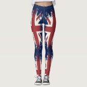 Union Jack (britische Flagge), Grunge-Stil Leggings (Vorderseite)