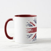 Union Jack (britische Flagge), Grunge-Stil Tasse (Links)