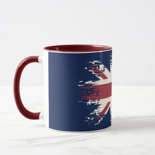 Union Jack (britische Flagge), Grunge-Stil Tasse (Links)