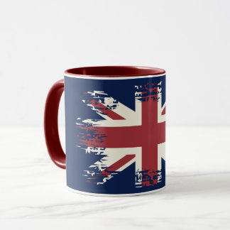 Union Jack (britische Flagge), Grunge-Stil Tasse
