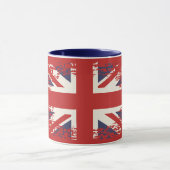 Union Jack (britische Flagge), Grunge-Stil Tasse (Zentrum)
