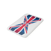 Union Jack, Britische Flagge in 3D Badematte (Schrägansicht)