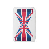 Union Jack, Britische Flagge in 3D Badematte (Vorderseite Vertikal)