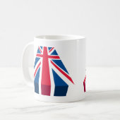 Union Jack, Britische Flagge in 3D Kaffeetasse (Vorderseite Links)