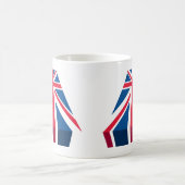 Union Jack, Britische Flagge in 3D Kaffeetasse (Mittel)