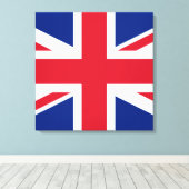 Union Jack ~ Britische Flagge - Platz Leinwanddruck (Insitu (Holzboden))