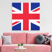 Union Jack ~ Britische Flagge - Platz Leinwanddruck (Insitu (Wohnzimmer))