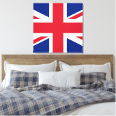 Union Jack ~ Britische Flagge - Platz Leinwanddruck (Insitu (Schlafzimmer))