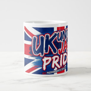 Union Jack Britische Flagge Vintage Personalisiert Jumbo-Tasse