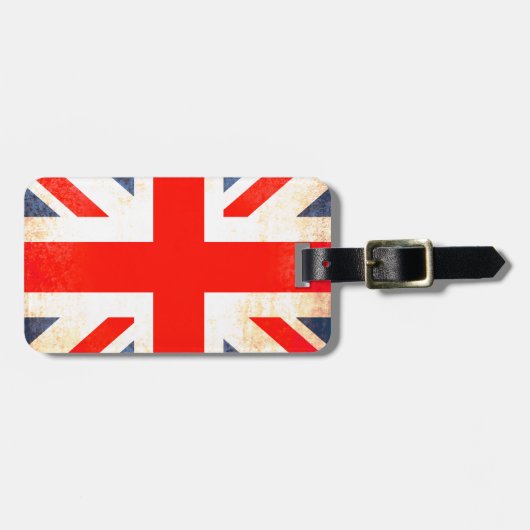 Union Jack Britische Gepäckmarke Gepäckanhänger (Vorderseite horizontal)
