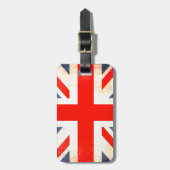 Union Jack Britische Gepäckmarke Gepäckanhänger (Vorderseite vertikal)
