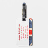 Union Jack Britische Gepäckmarke Gepäckanhänger (Rückseite vertikal)