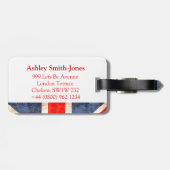 Union Jack Britische Gepäckmarke Gepäckanhänger (Rückseite horizontal)