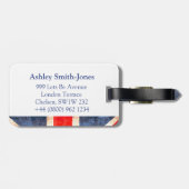 Union Jack Britischer Löwe trägt Gepäckmarke Gepäckanhänger (Rückseite horizontal)