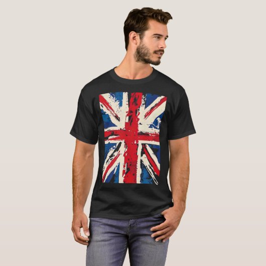 Union Jack British England United Kingdom Brushed  T-Shirt (Vorne ganz)
