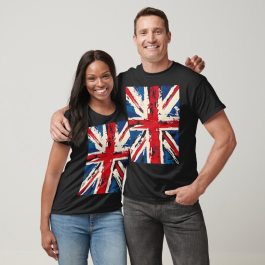 Union Jack British England United Kingdom Brushed  T-Shirt (Unisex)