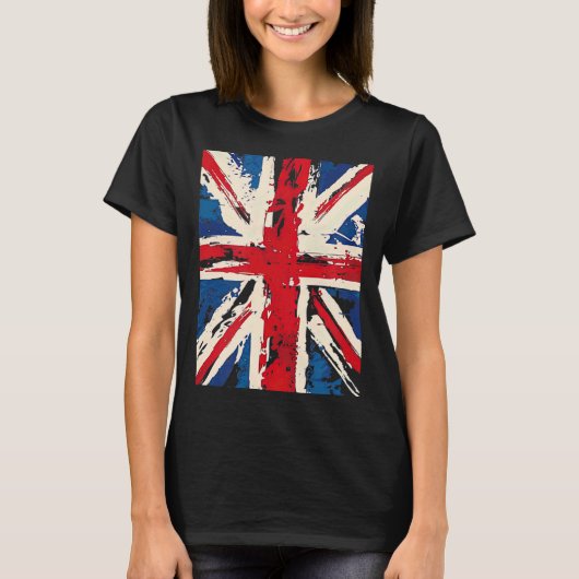Union Jack British England United Kingdom Brushed T-Shirt (Vorderseite)