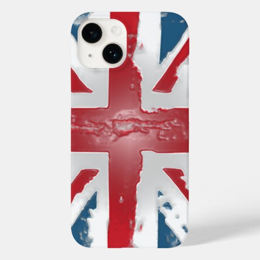Union Jack British Flag Abstrakt Wax Art Case-Mate iPhone Hülle (Rückseite)