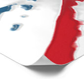 Union Jack British Flag Abstrakt Wax Art Poster (Ecke)