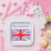 Union Jack British Flag Britannia Pappteller (Party)