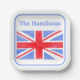 Union Jack British Flag Britannia Pappteller