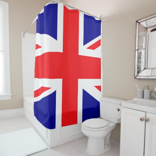 Union Jack British Flag England Red White Duschvorhang (Beispiel)