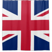 Union Jack British Flag England Red White Duschvorhang (Vorderseite)