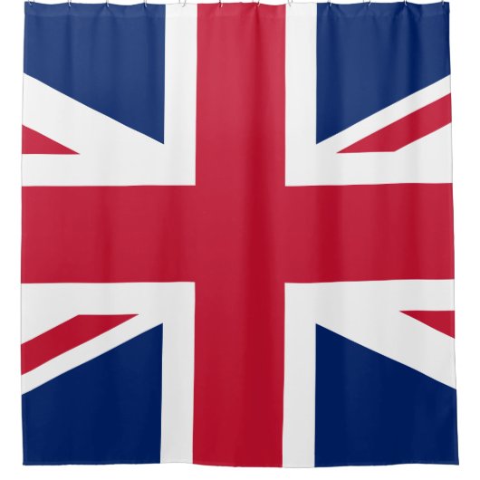 Union Jack British Flag England Red White Duschvorhang (Vorderseite)