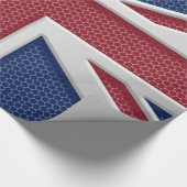 Union Jack British Flag Gestaltungsbesen Geschenkpapier (Ecke)