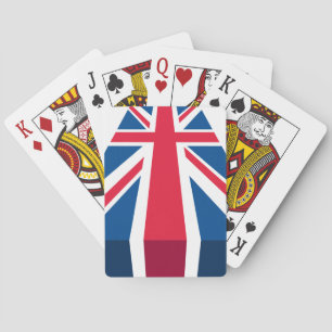Union Jack, British flag in 3D Spielkarten