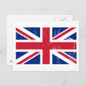 Union Jack British Flag Postcard Postkarte (Vorne/Hinten)