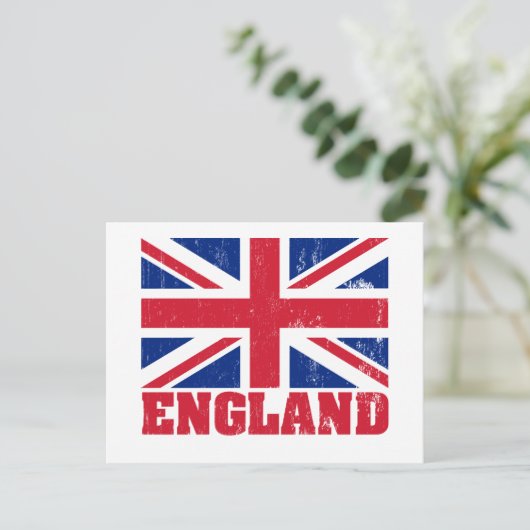 Union Jack British Flag Postcard Postkarte (Stehend Vorderseite)