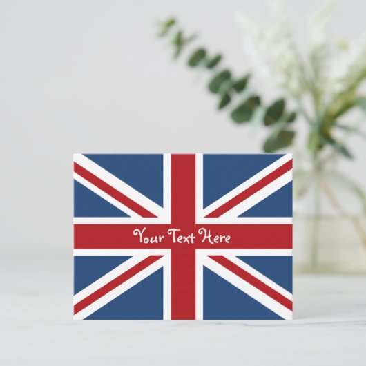 Union Jack British Flag Postkarte (Stehend Vorderseite)