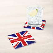 Union Jack British Flag Rechteckiger Pappuntersetzer (Vor Ort)