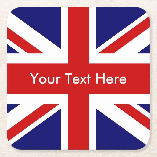 Union Jack British Flag Rechteckiger Pappuntersetzer (Vorderseite)