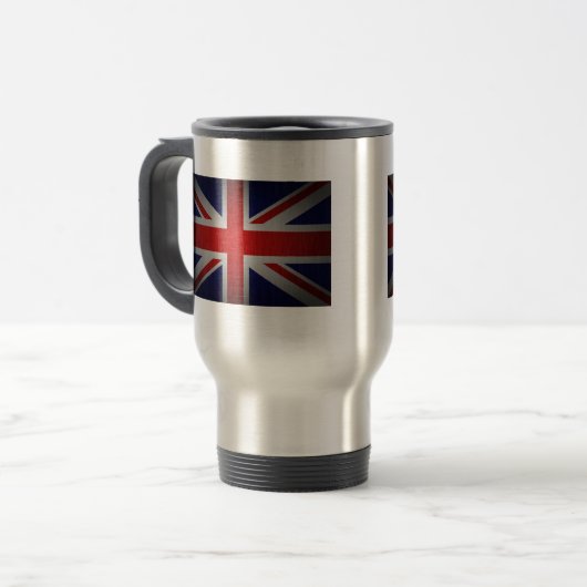 Union Jack British Flag Reisebecher (Vorderseite Links)
