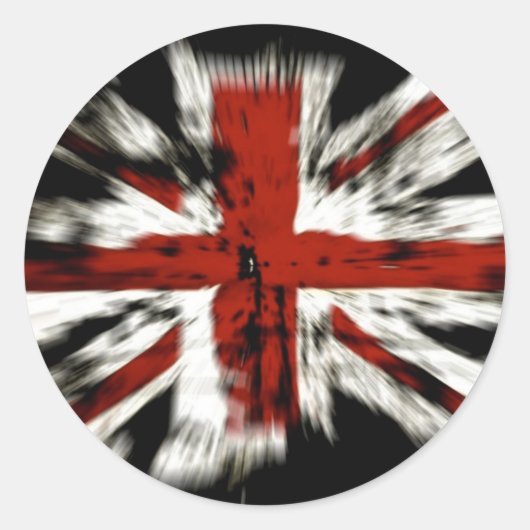Union Jack British Flag Runder Aufkleber (Vorderseite)