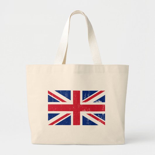 Union Jack British Flag Tote Bag Jumbo Stoffbeutel (Vorne)