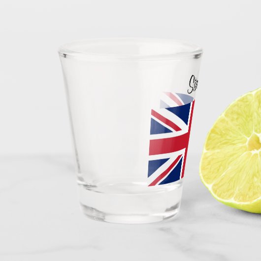Union Jack British Flag UK 4Simon Shot Glas (Links)