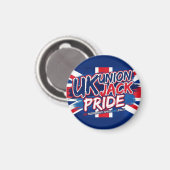 Union Jack British Flag Vintage Personalized Magnet (Vorderseite/Rückseite)