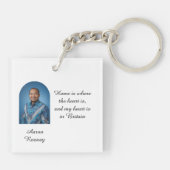 Union Jack British Flag Vintage Personalized Schlüsselanhänger (Rückseite)