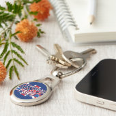 Union Jack British Flag Vintage Personalized Schlüsselanhänger (Seite)