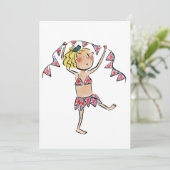 Union Jack Bunting Einladung (Stehend Vorderseite)