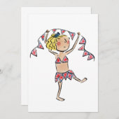 Union Jack Bunting Einladung (Vorne/Hinten)